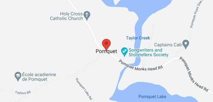 map of Pomquet Beach Road